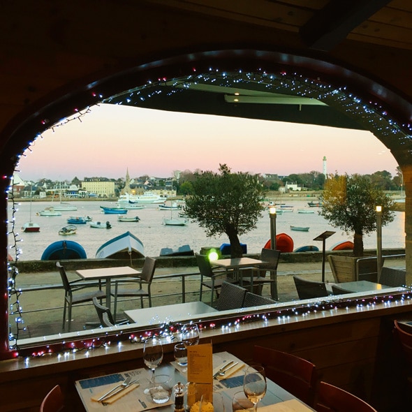 Le Café du Port, restaurant avec vue, à Sainte-Marine, Combrit - Bonne table dans le Finistère